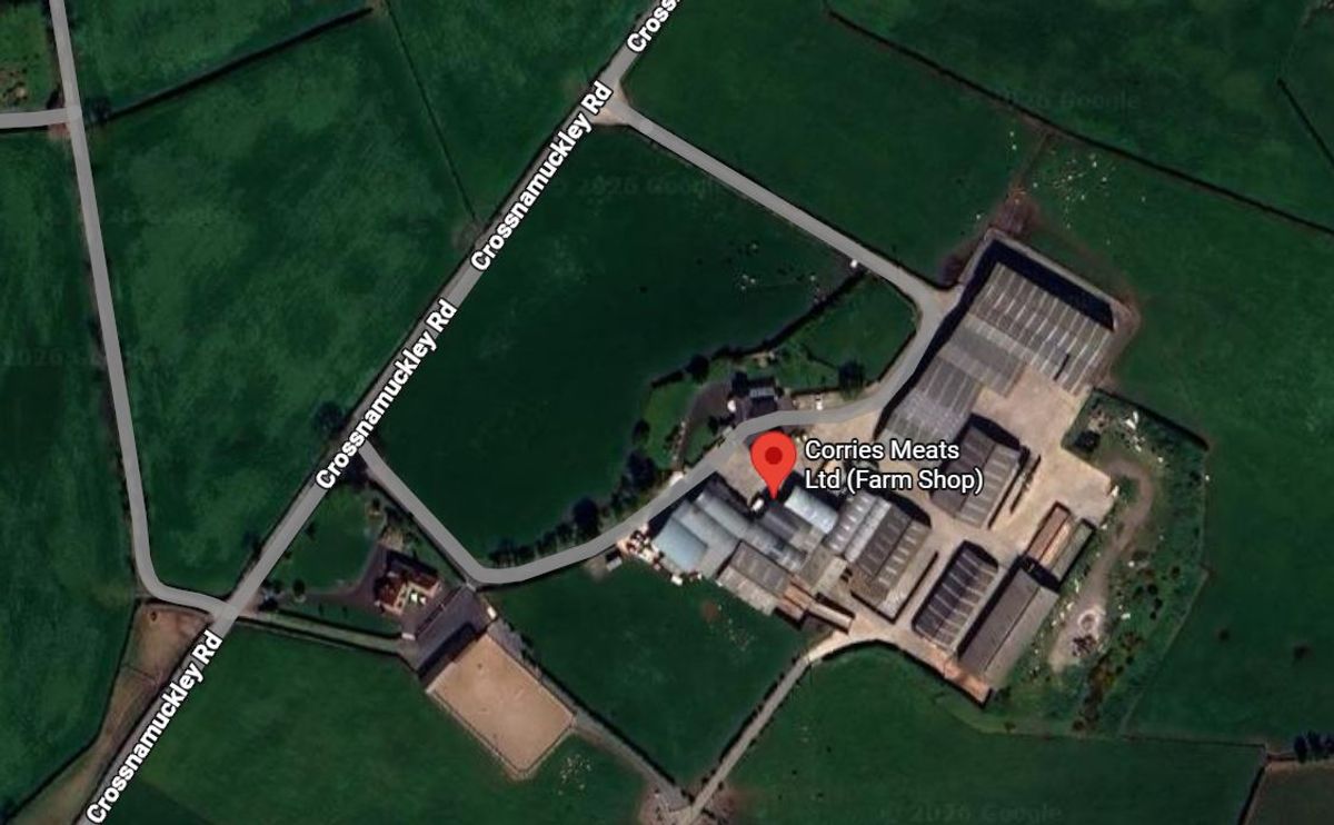 A map of the fire's location