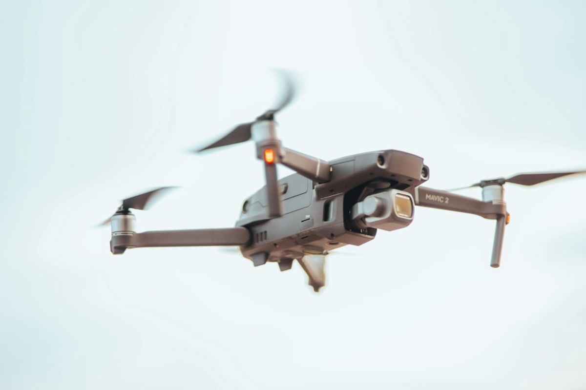 A drone in the sky