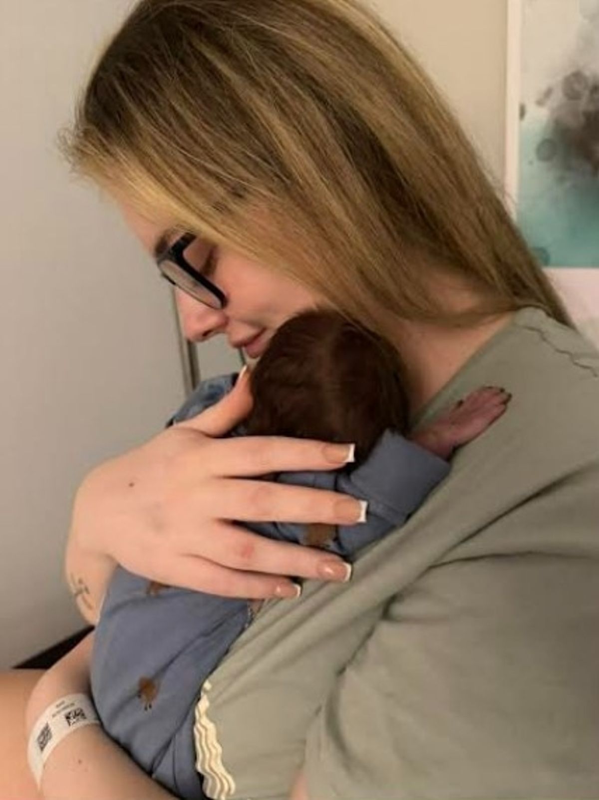 Megan Broomfield holding her baby boy Luca