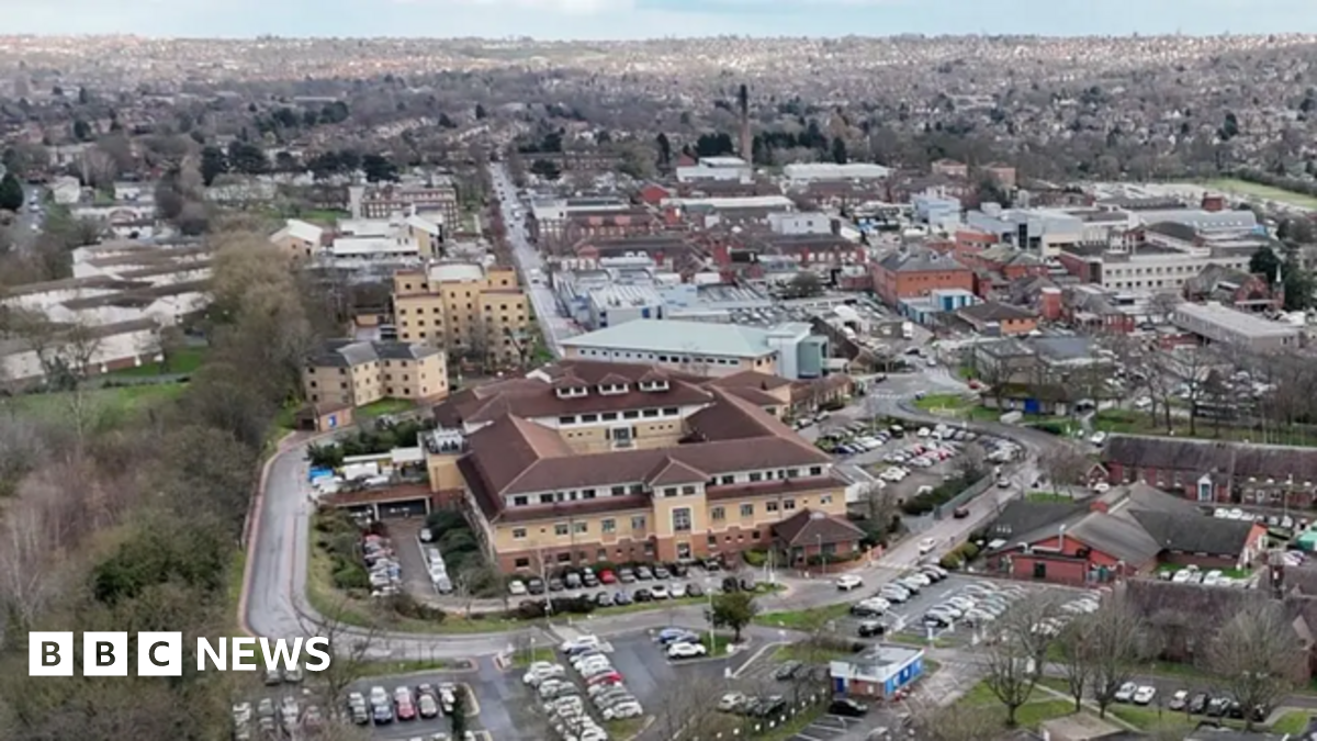 Aerial shot of Nottingham City Hospital