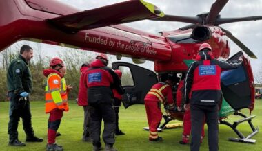 Air ambulance lands on Welsh golf course after person suffers 'severe' injury