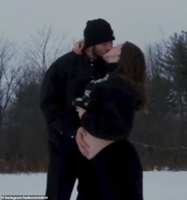 The actress and her NFL player husband announced they were expecting back in December