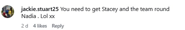 Alison Hammond wrote in the comments: 'OMG have I got ADHD too', while Annie Lennox typed: 'Nadia!!!! We're in the same tribe!!!!'