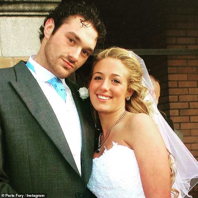 Tyson and Paris on their wedding day in 2008. The pair were married in Paris's hometown of Doncaster