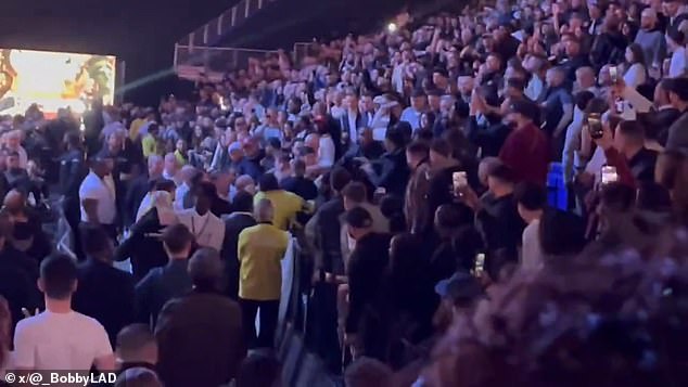 A fight broke out in O2 Arena stands on Saturday during Derek Chisora versus Deontay Wilder