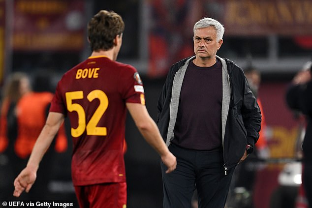 Jose Mourinho was a big supporter of Bove at Roma and texted him after his health episode