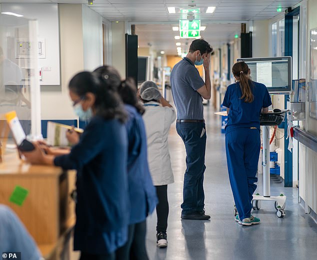 The number of sick days taken by NHS staff due to poor mental health has soared by 42 per cent since 2020