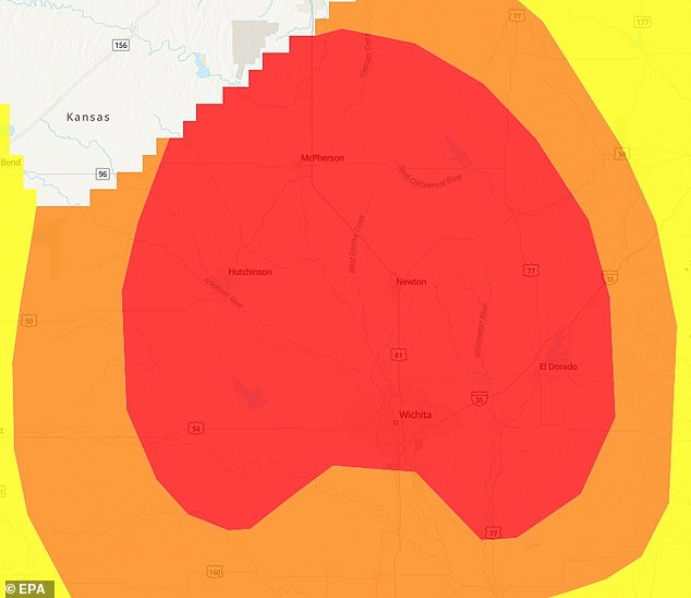Thousands have been warned that the air in the Midwest this week has reached 'unhealthy' levels