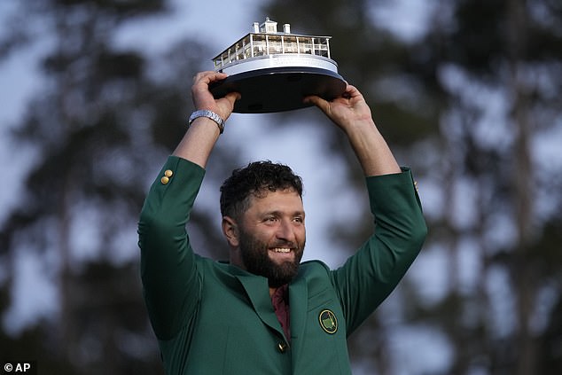 The smart money for victory remains with the in-form Jon Rahm (pictured after his Masters triumph in 2023)