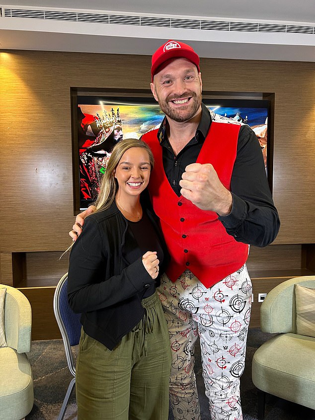 Fury (pictured with me in 2023) was in fine form and 'an open book' across our conversation