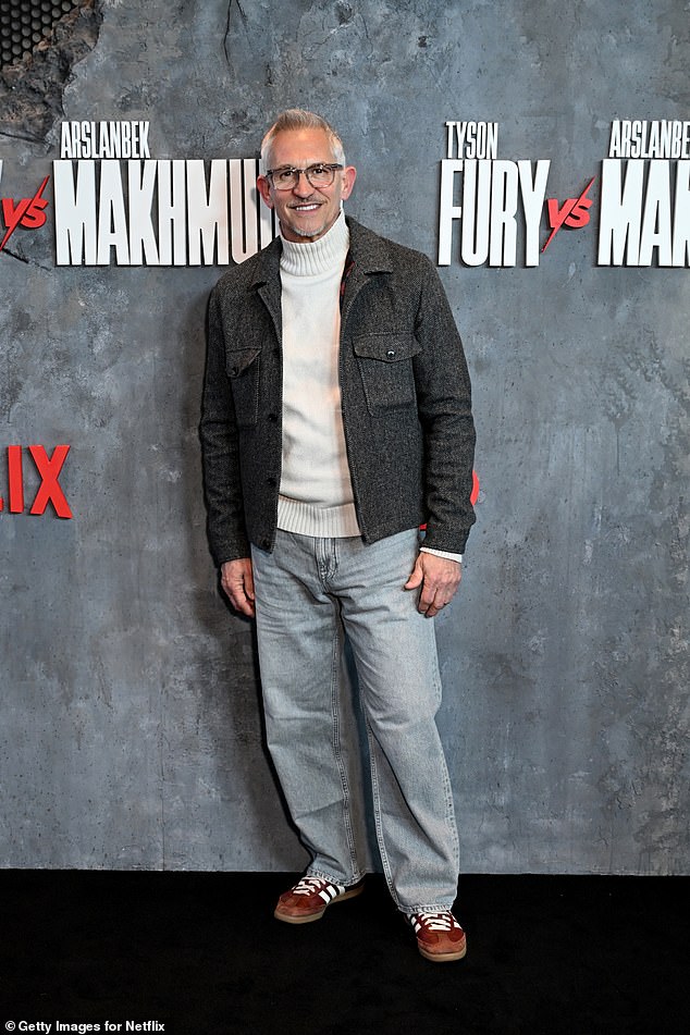 Former footballer and Match of the Day presenter Gary Lineker has also descended on the stadium for the fight