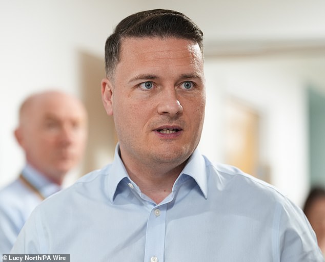 Wes Streeting (pictured) is under pressure from the Green Party leader and Left-wing doctors' associations to cut ties with Palantir