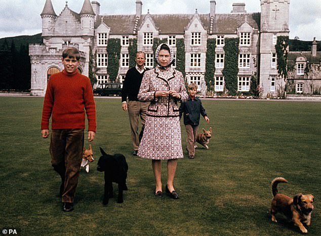 Andrew and Edward pictured with the late Queen and Prince Philip at Balmoral in 1972 during happier times