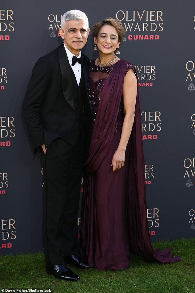 Sadiq Khan and his wife Saadiya attended the awards show