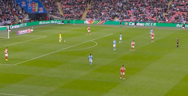 City set up to stop Arsenal playing out from the back at Wembley in last month's Carabao Cup final - and unless Mikel Arteta finds a new way of playing, Sunday could go the same way