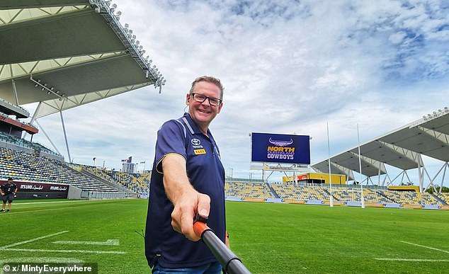 Glenn Mintern (pictured) was a long-time ground announcer for the North Queensland Cowboys in the NRL