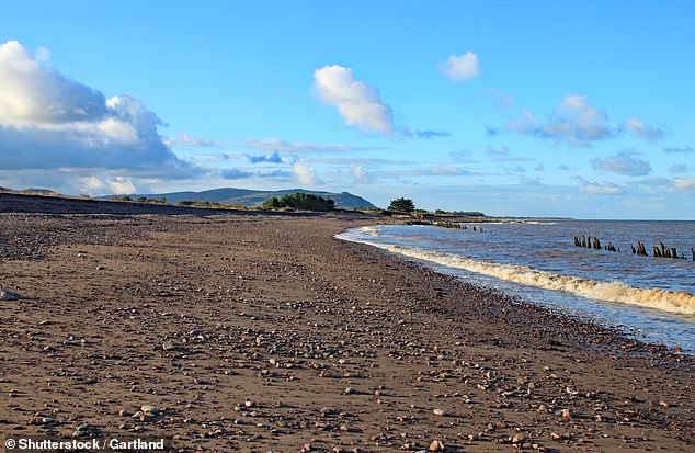 The stony beach at Blue Anchor in Somerset is often deserted and quiet