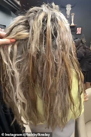 Video footage that Ochoa shared of Abraham's pre-styled hair went viral on social media, with one fan calling the reality star's mane, 'the crustiest hair I've ever seen'