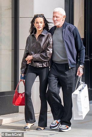 Wayne appeared in good spirits for the outing