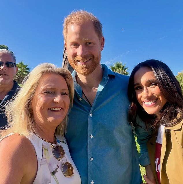 The couple were happy to pose with members of the public in Melbourne