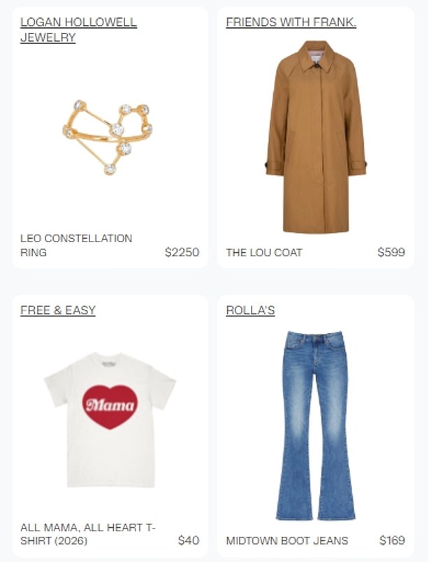 At the same time the Duchess's outfit was uploaded to her OneOff page where fans could buy her 'look'