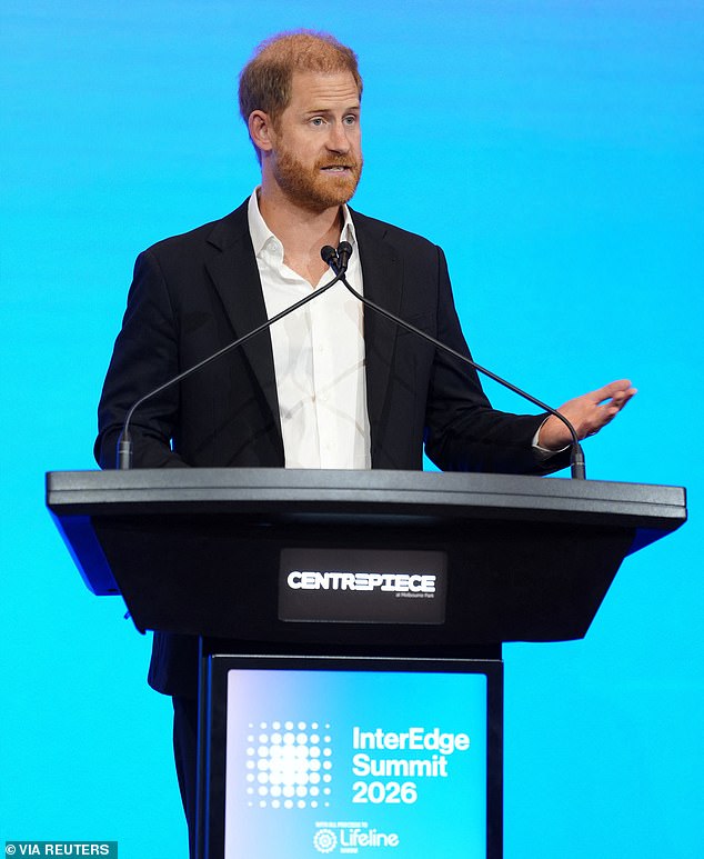 Prince Harry left Melbourne after giving an emotional speech to a summit of business leaders, worth $997 per ticket, admitting he never wanted to be a working royal because it 'killed' his mum