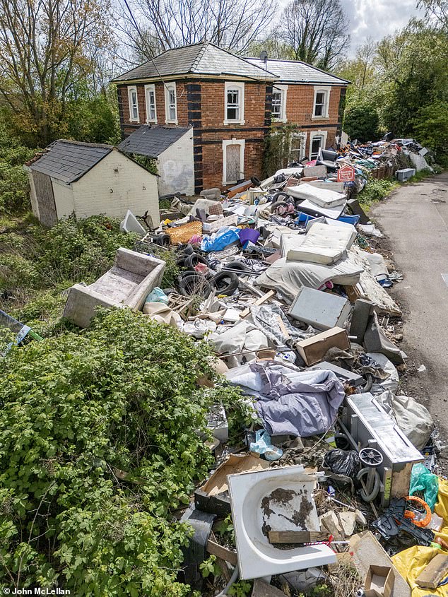 The site has been the subject of illegal fly-tipping for more than 10 years, however, villagers say it is now worse than ever
