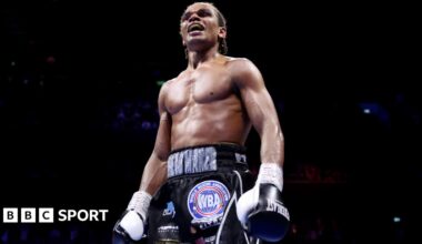 Gerome Warburton celebrates his win