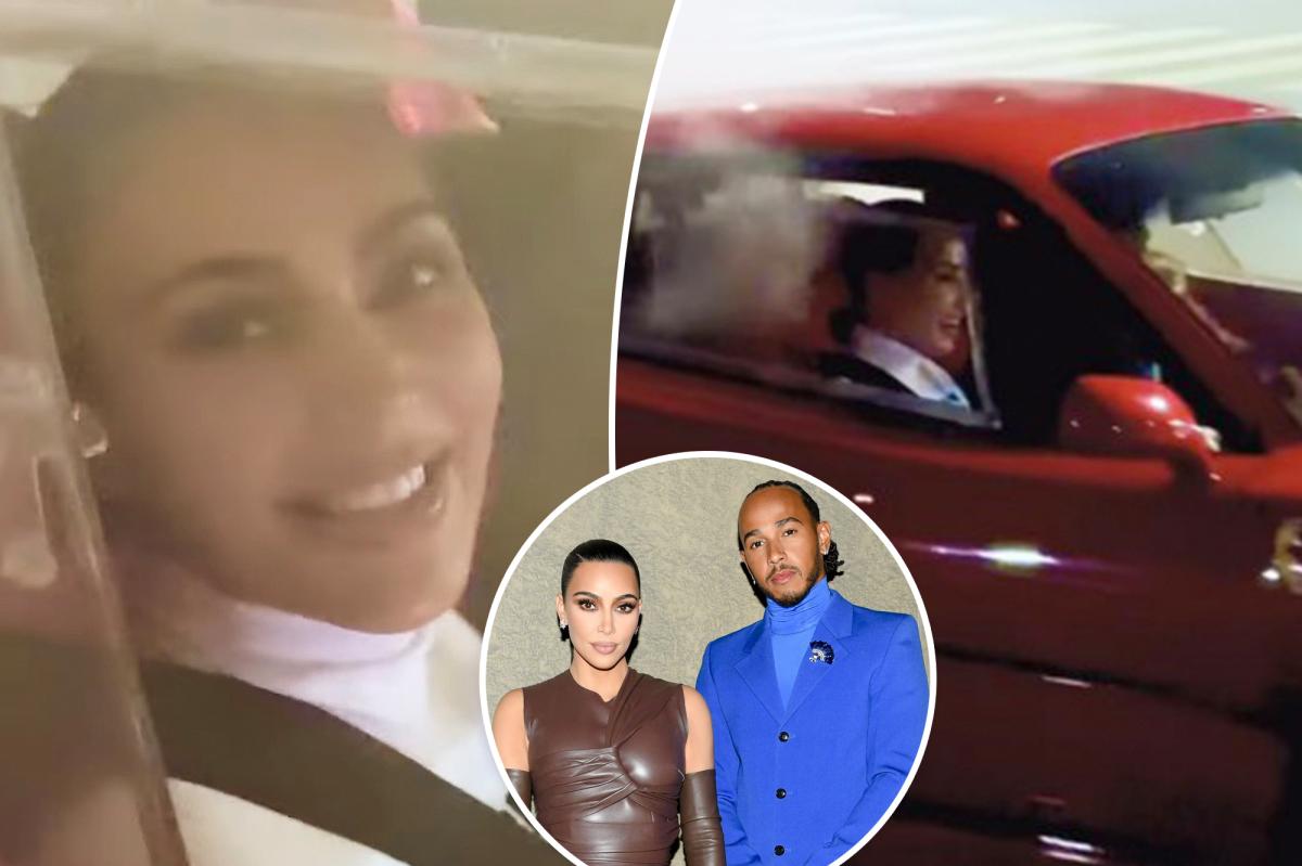 Kim Kardashian and Lewis Hamilton go Instagram-official with wild Tokyo ride video
