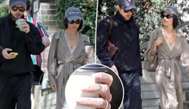 Harry Styles and Zoë Kravitz spark engagement rumors as she's spotted with massive diamond ring