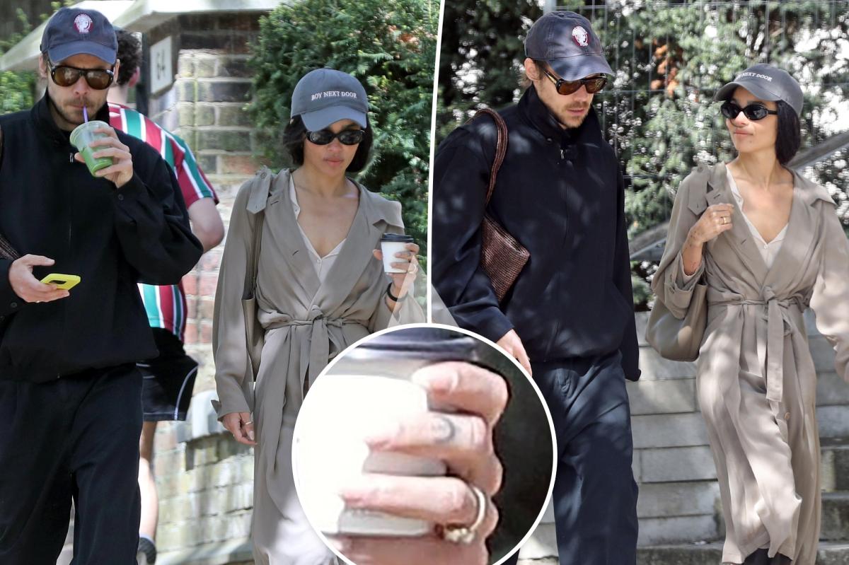 Harry Styles and Zoë Kravitz spark engagement rumors as she's spotted with massive diamond ring