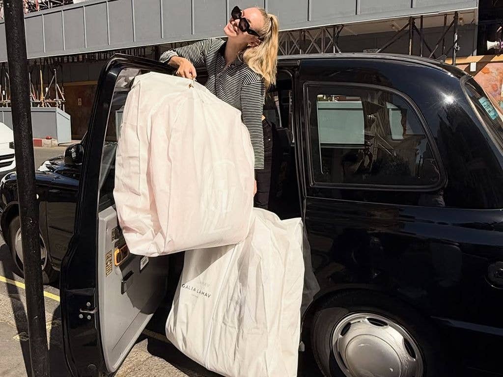 Roxy Horner with her wedding dress