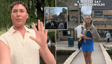 Tourist protests erupt in Bourton-on-the-Water as locals warn community has been DESTROYED