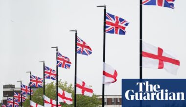UK flag-raising group leader arrested on suspicion of causing ‘alarm and distress’ | UK news