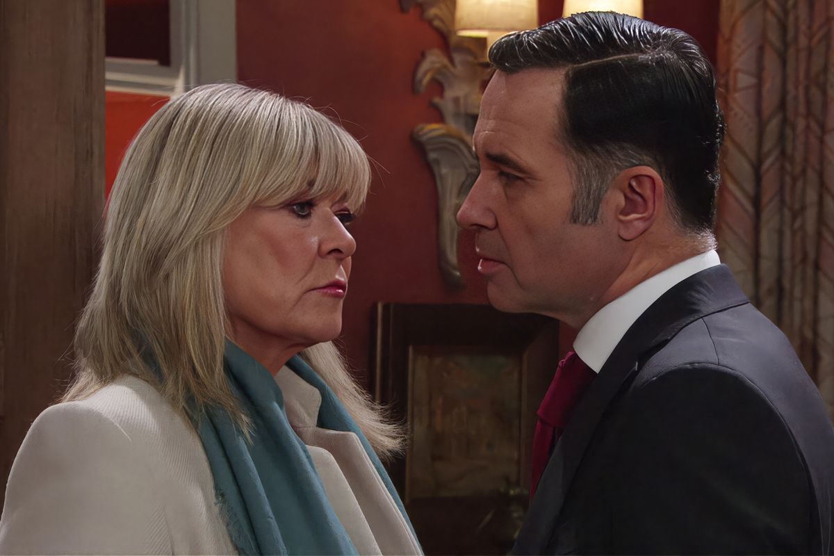 Someone could be out to get Kim Tate on Emmerdale after a telling scene with Graham Foster