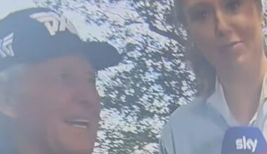 Golf legend, 90, sparks furious online backlash with comments to female presenter at Masters