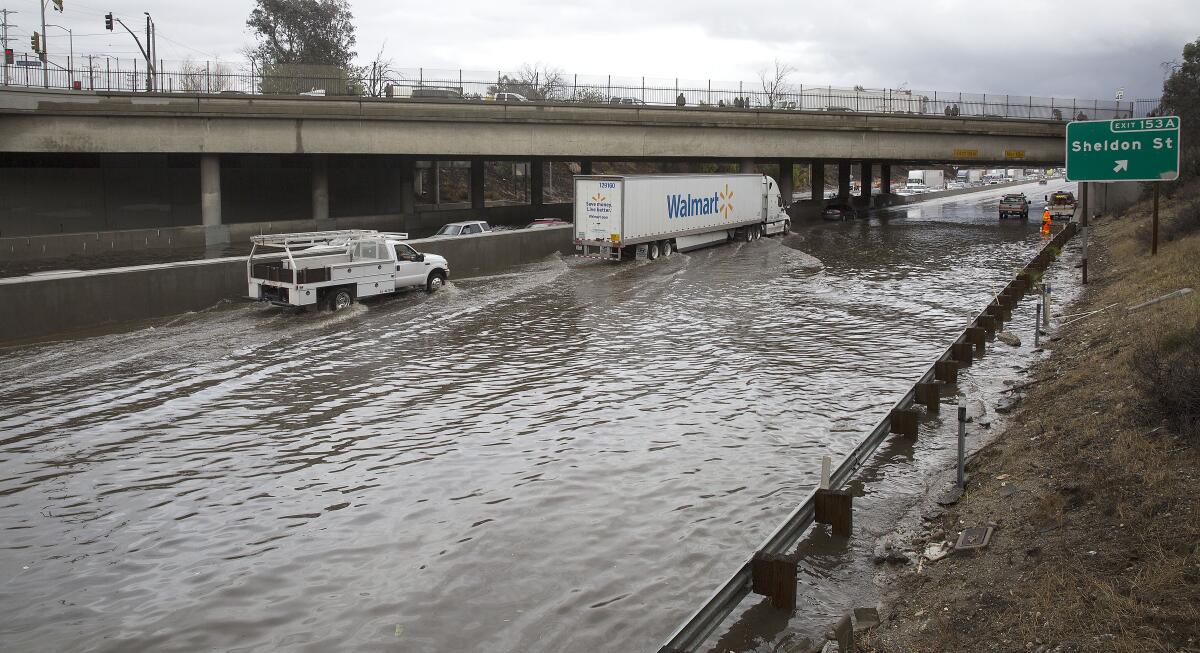 Interstate 5 flooded