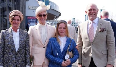 Zara Tindall and daughter Mia bring a touch of elegance to Aintree in smart suits