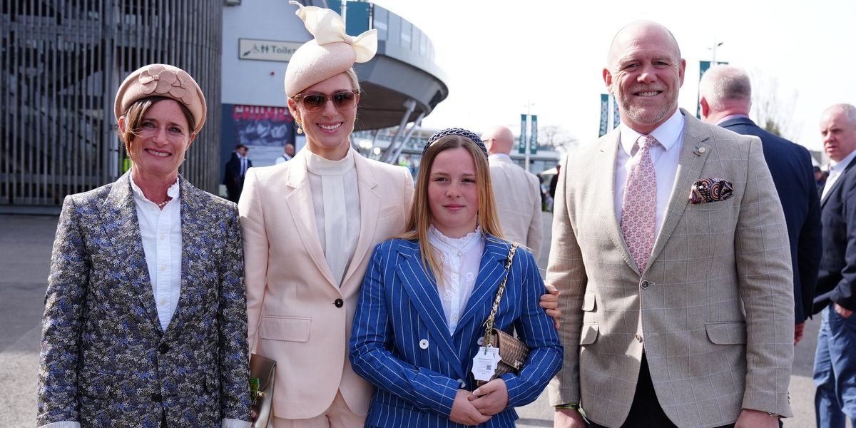 Zara Tindall and daughter Mia bring a touch of elegance to Aintree in smart suits