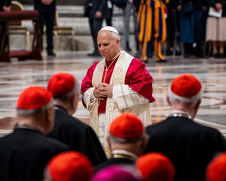 Pope Leo presides over the vigil for peace service at St Peter’s Basilica in the Vatican on Saturday