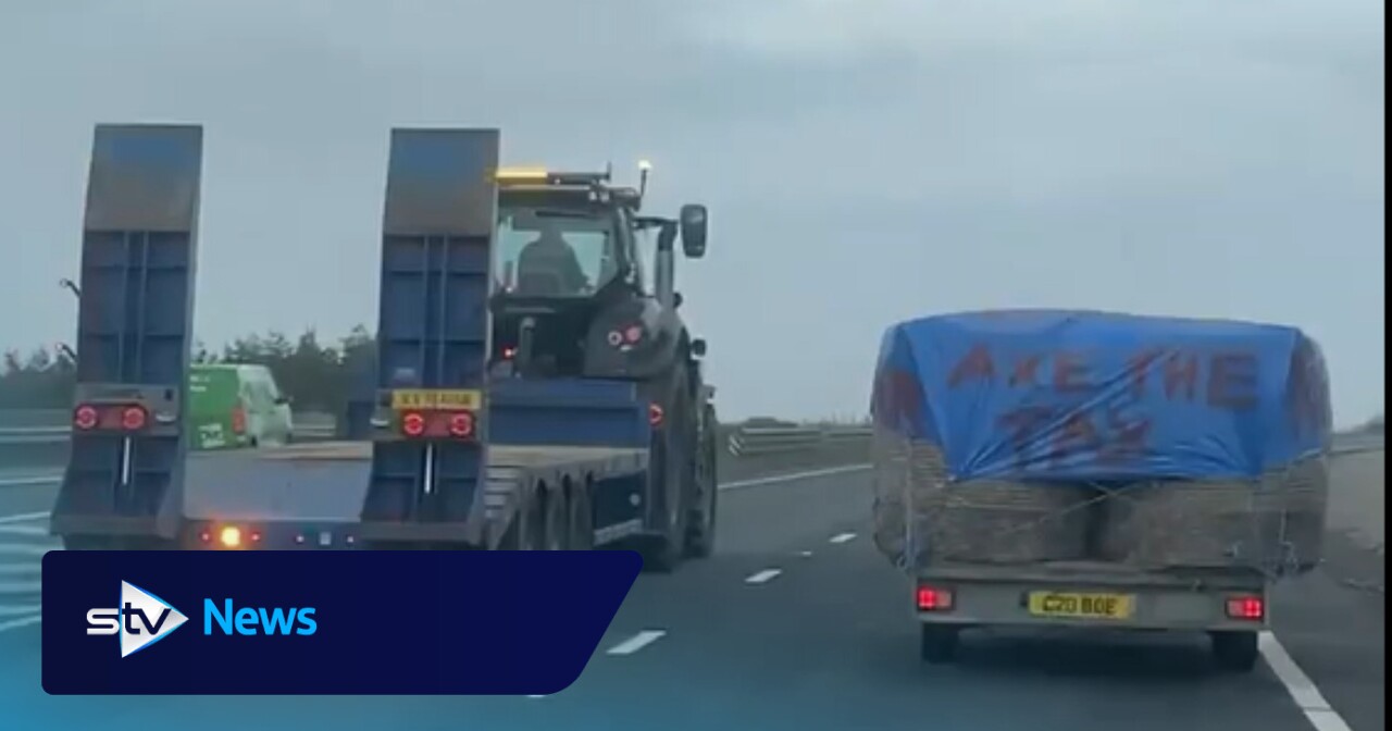 Drivers slow down to 10mph on A90 as part of fuel protest