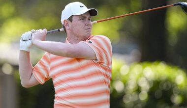 British golf star accused of vile Masters behaviour hits back at critics in first words since incident