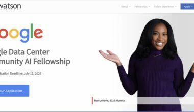 Google Data Center Community AI Fellowship 2026 – Fully Funded AI Entrepreneurship Programme