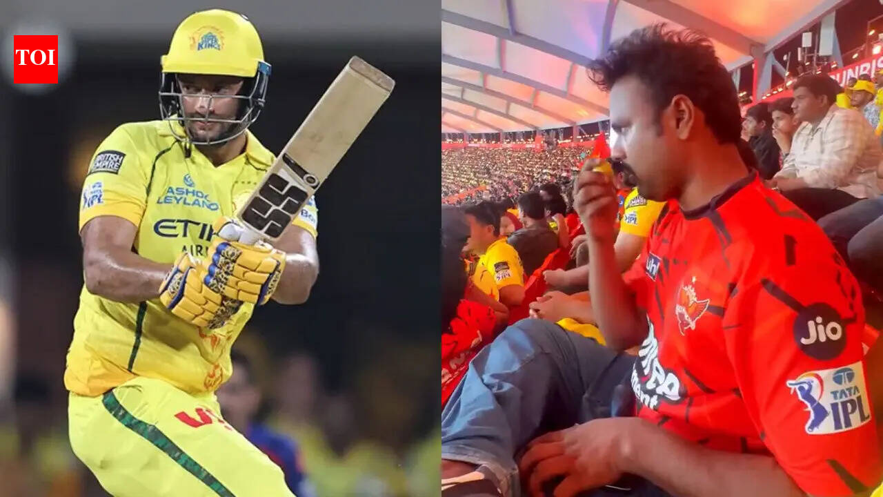 IPL 2026 | Caught on cam: Fan's 'black magic' act during SRH vs CSK match; Shivam Dube falls next ball - Watch | Cricket News