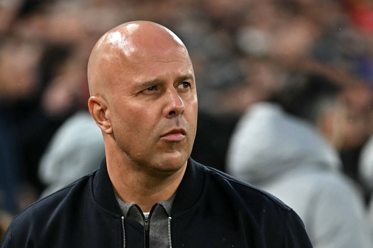 Liverpool's Dutch manager Arne Slot looks on before the UEFA Champions League quarter final, second-leg football match between Liverpool and Paris Saint-Germain at Anfield in Liverpool, north west England on April 14, 2026. (Photo by Paul ELLIS / AFP via Getty Images)