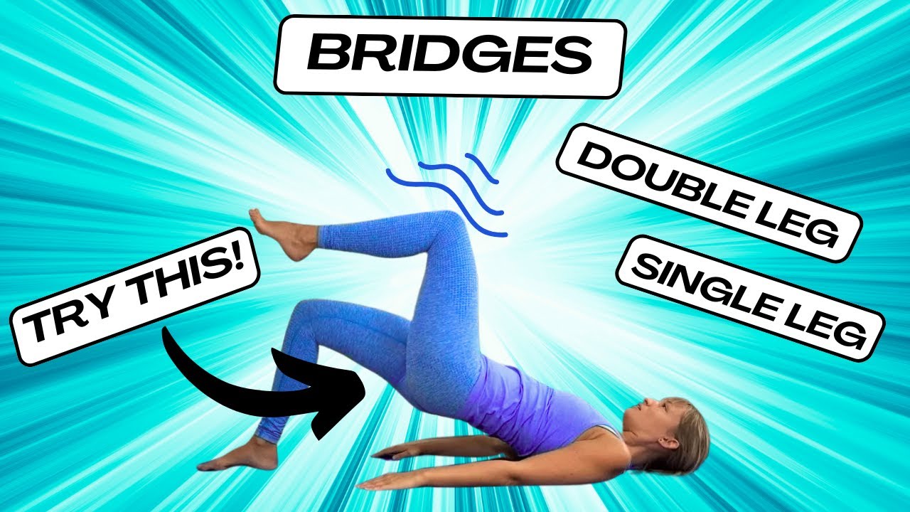 Glute exercises at home: Double and single leg bridge - YouTube