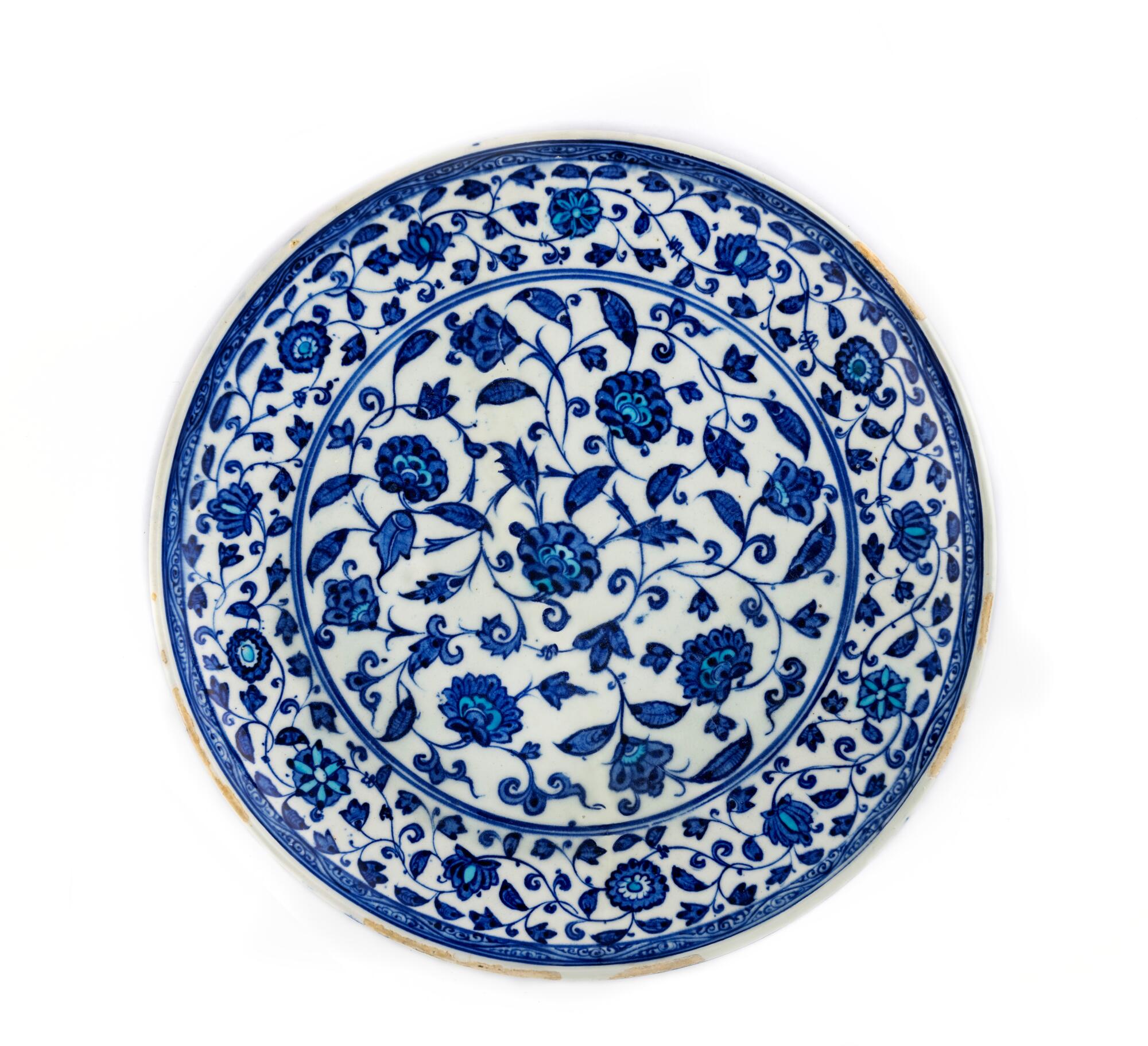 Dish, Turkey, Iznik, c. 1530-35, Los Angeles County Museum of Art,