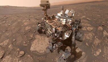A selfie captured by NASA’s Curiosity Mars rover on 25 October 2020 after drilling a rock sample from a spot nicknamed