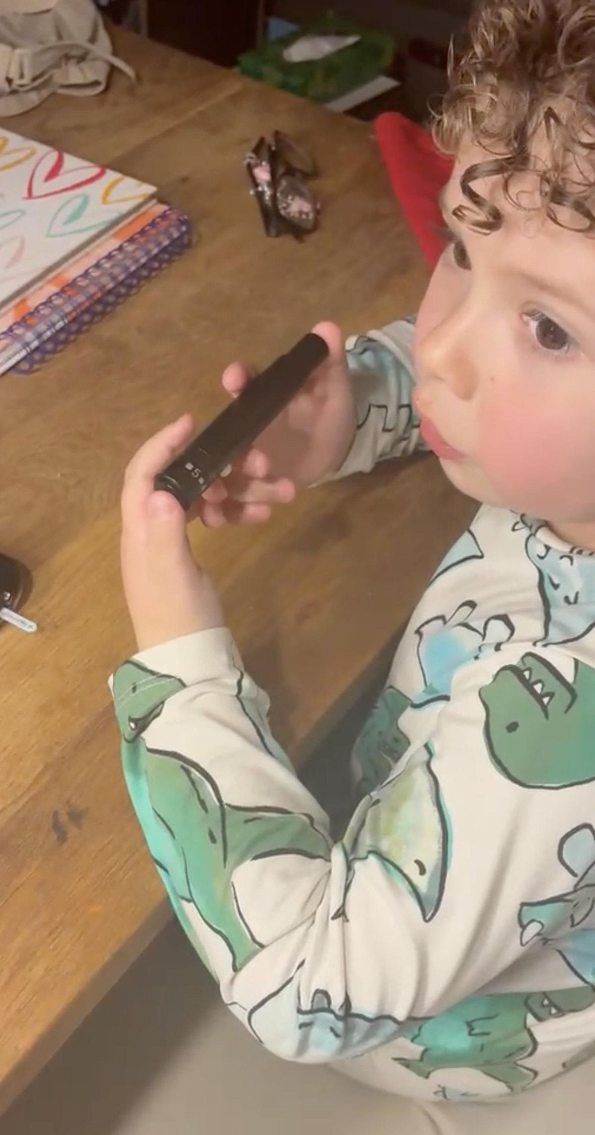 Edison undergoes a finger-prick test