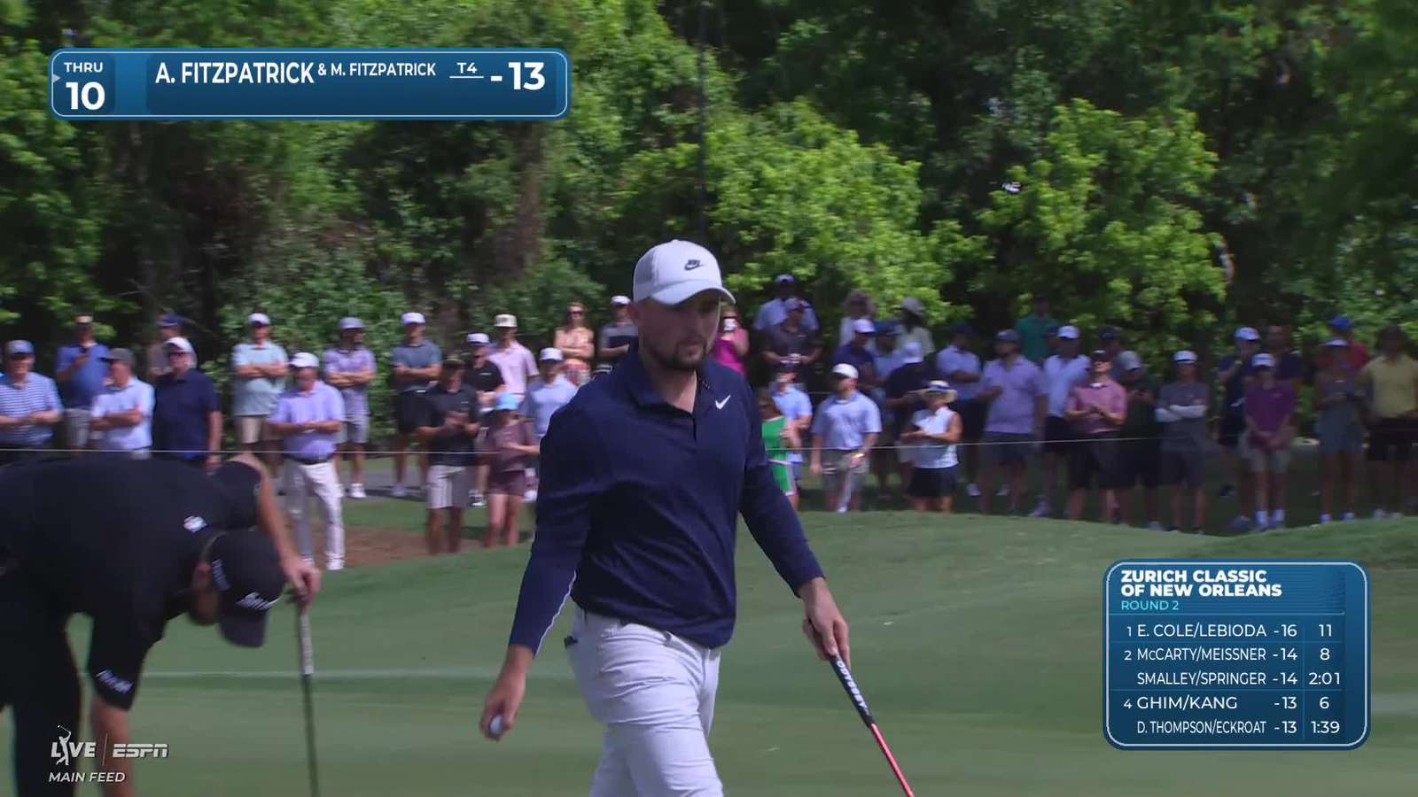 Alex Fitzpatrick/Matt Fitzpatrick makes birdie on No. 1 at Zurich Classic